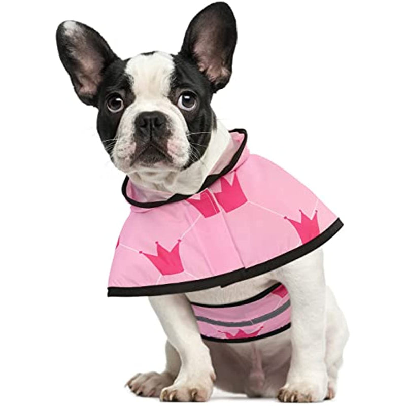 Raincoat Hooded Slicker Poncho For Dogs And Puppies-Paw Print Pad