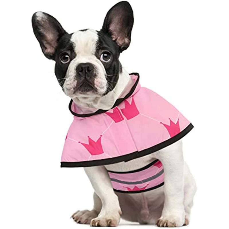 Raincoat Hooded Slicker Poncho For Dogs And Puppies-Paw Print Pad