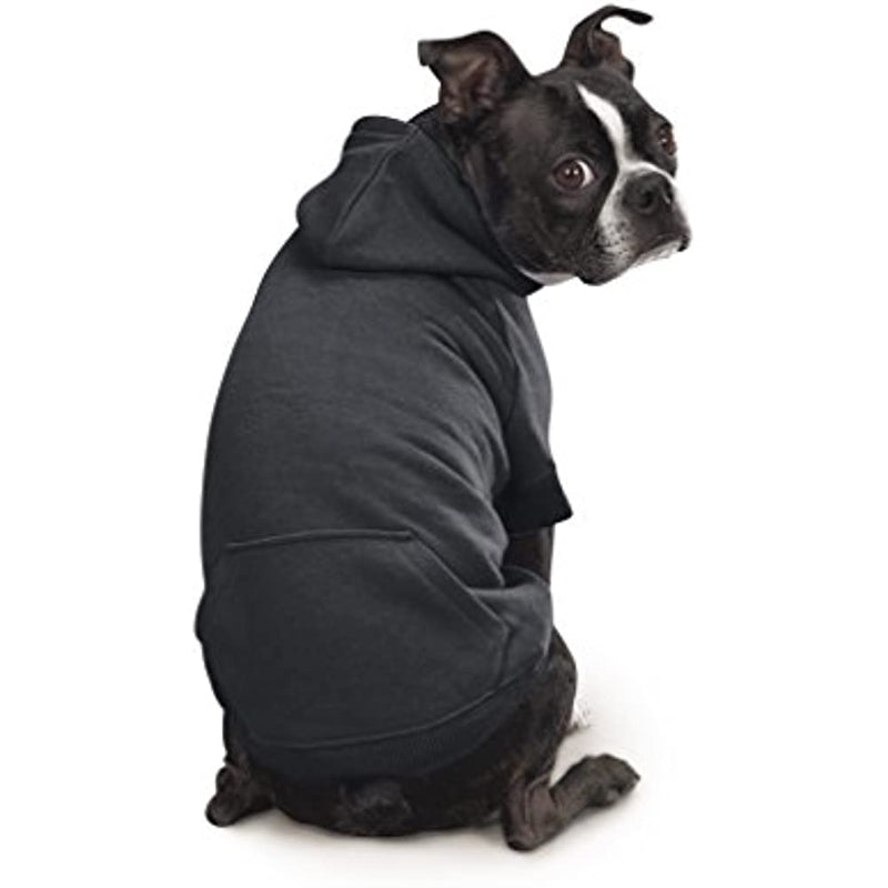 Jet Black Basic Hoodie For Dogs-Paw Print Pad