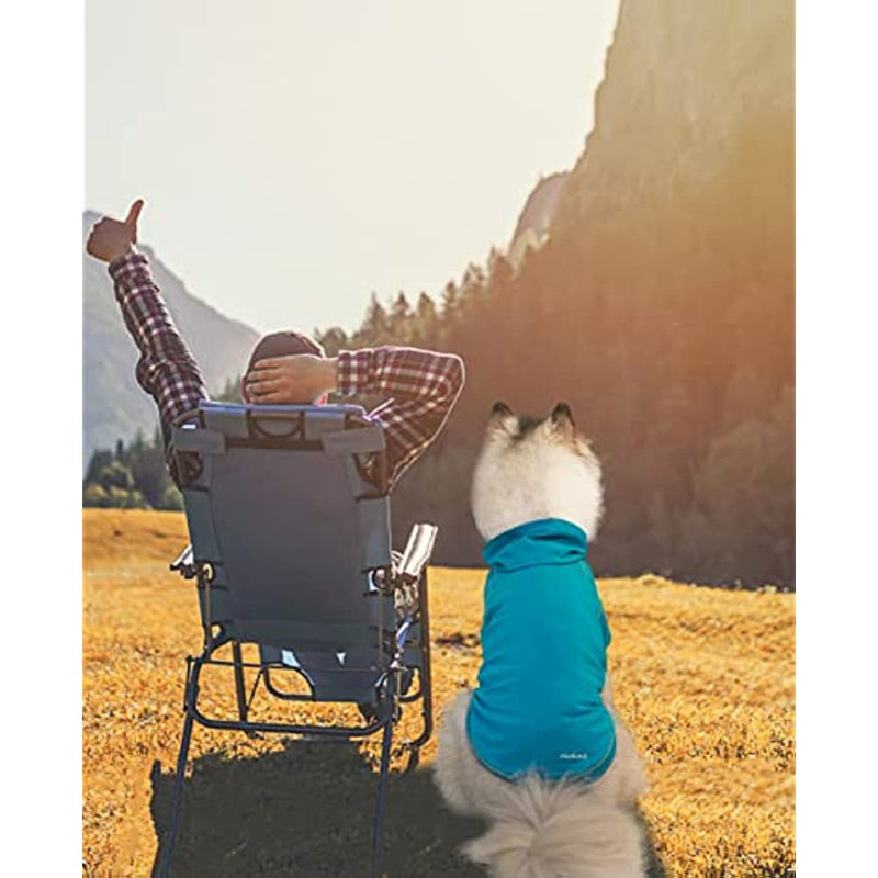 Basic Dog Hoodie Sweatshirts, Pet Clothes Hoodies Sweater With Hat & Leash Hole, Soft Cotton Outfit Coat For Small Medium Large Dogs Blue-Paw Print Pad