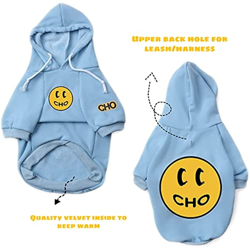 Dog Hoodie Clothing, Cats Hoodies, Stylish Streetwear Blue Dog Sweatshirt Tracksuits, Dog Outfit For Dog Cat Puppy-Paw Print Pad