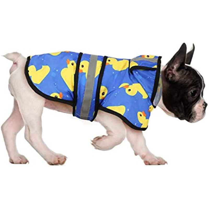 Dog Raincoat Hooded Slicker Poncho For Dogs and Puppies-Paw Print Pad