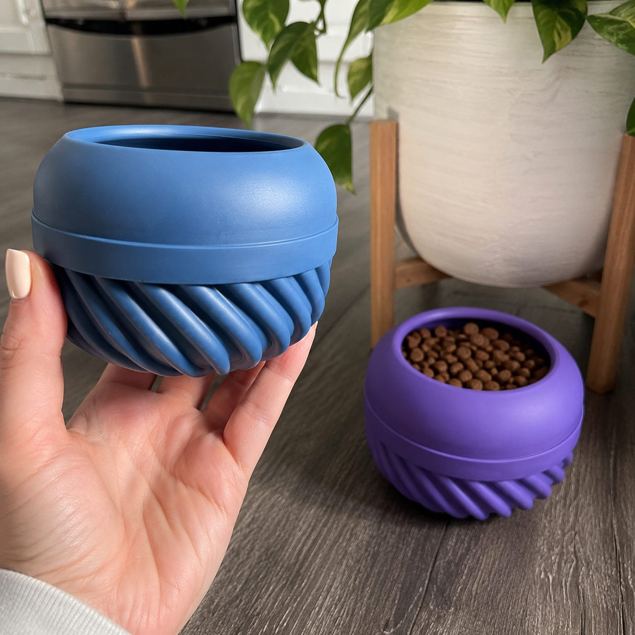 Enrichment Chew Toy With Fillable Treat Holder For Pets