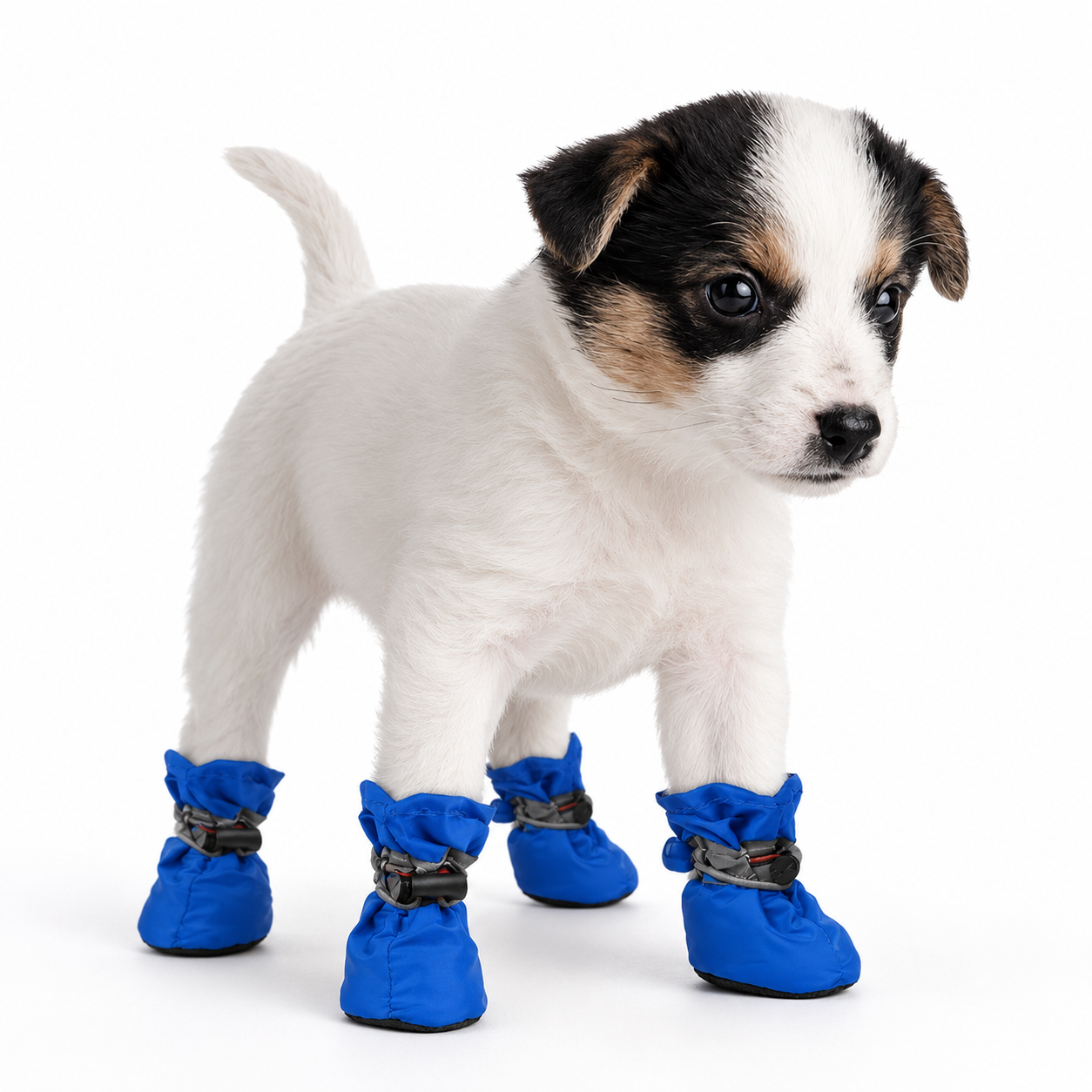 Pair Of 4 Adjustable Straps Soft Sole Outdoor Shoes Covers For Dogs