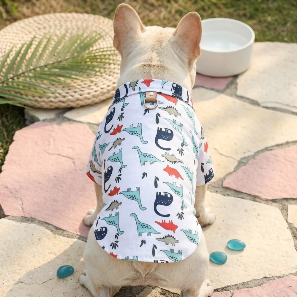 Lightweight Hawaiian Style Hooded Shirt For Small Pets