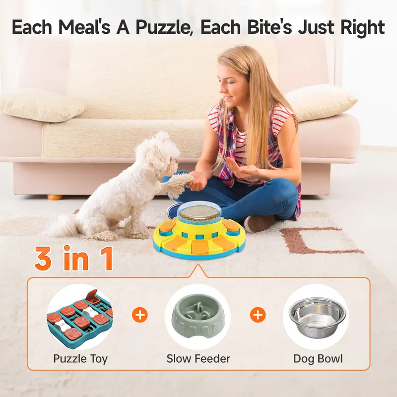 Puzzle Slow Treat Feeder Toy For Dogs