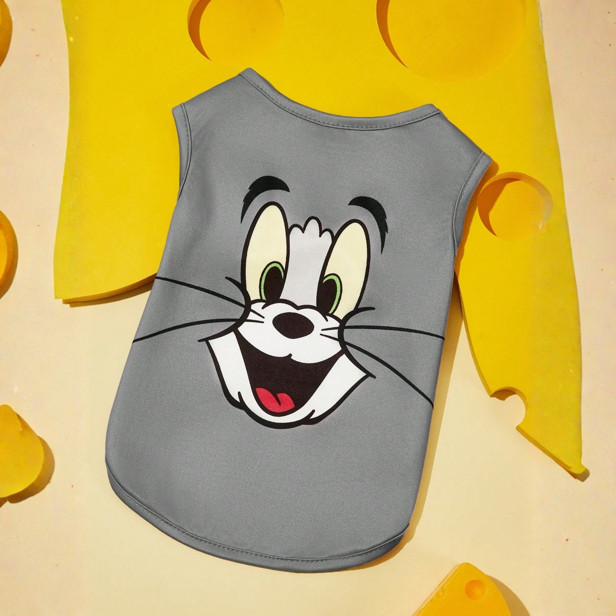 Lightweight Fun Summer Cartoon Print Vest Shirt For Pet 