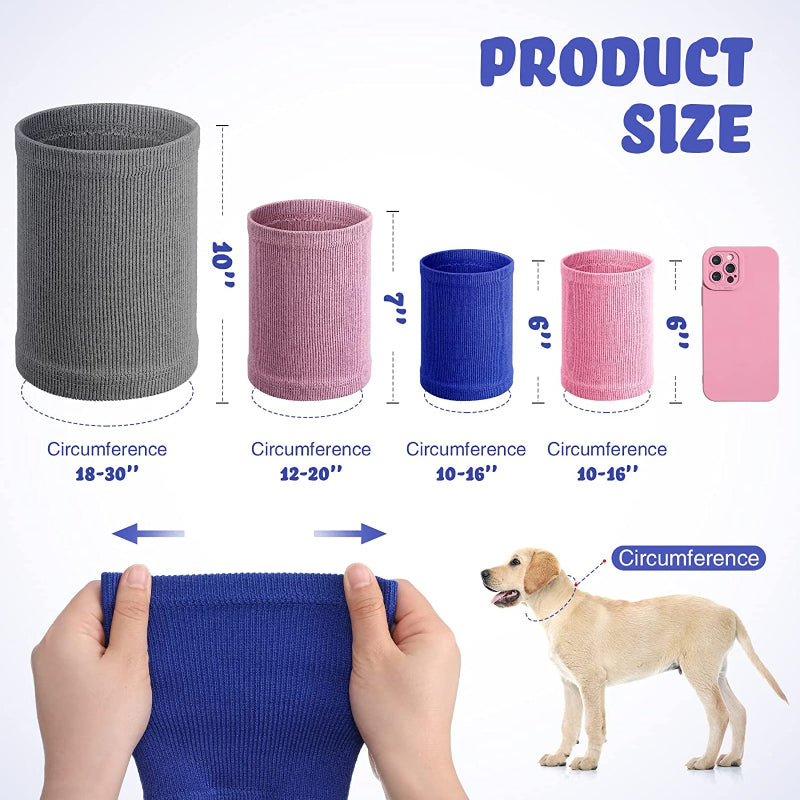 4 Pieces For Pet Dog Ear Scarf For Calming Pet-Paw Print Pad