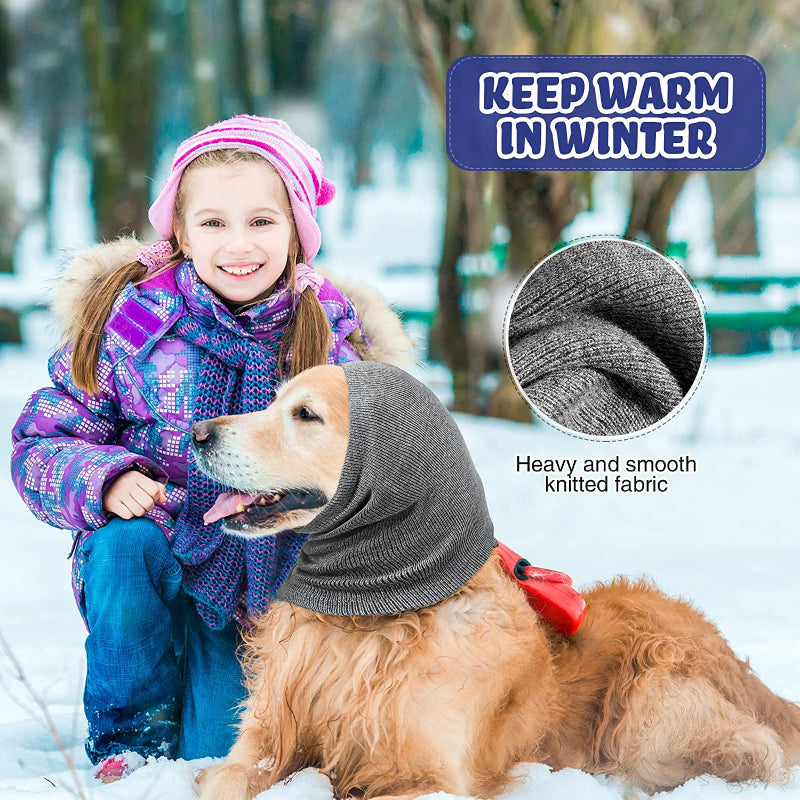 4 Pieces For Pet Dog Ear Scarf For Calming Pet-Paw Print Pad