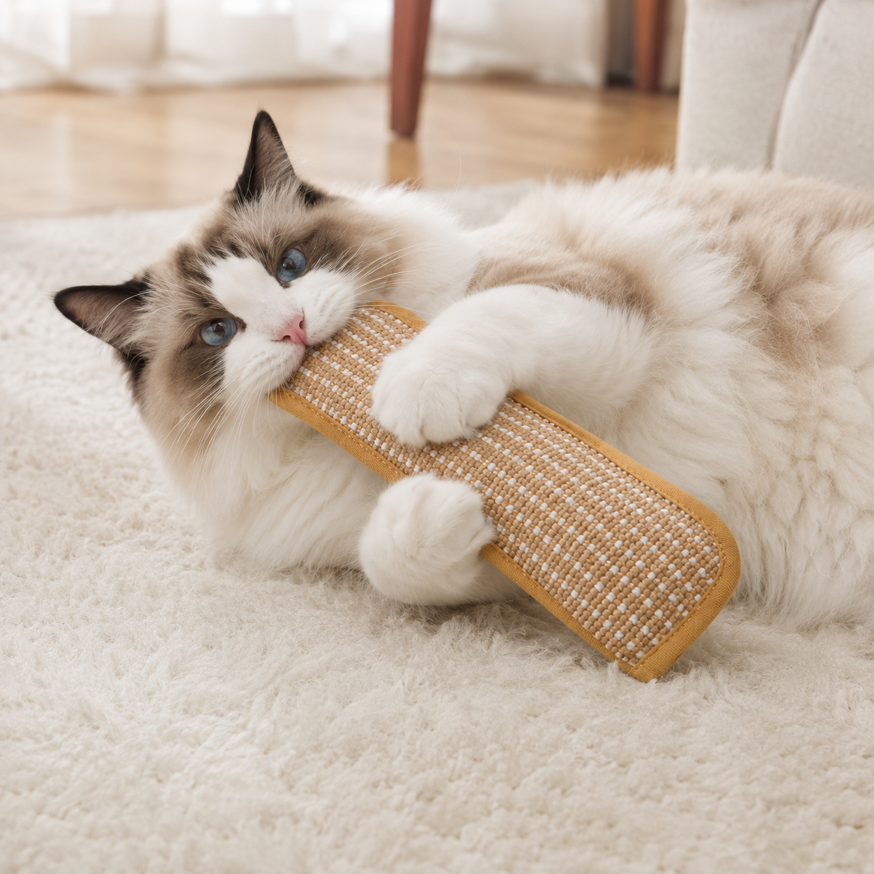 Pack Of 2 Soft Indoor Kitten Scratching and Kicker Toys