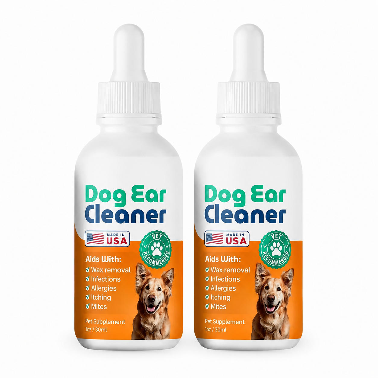 Natural Pet Grooming Supplement 1oz Dropper Bottles