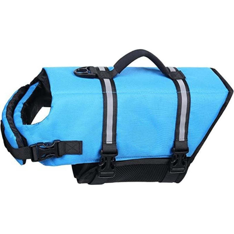 Ripstop Dog Life Vest, Reflective & Adjustable Life Jacket For Dogs-Paw Print Pad
