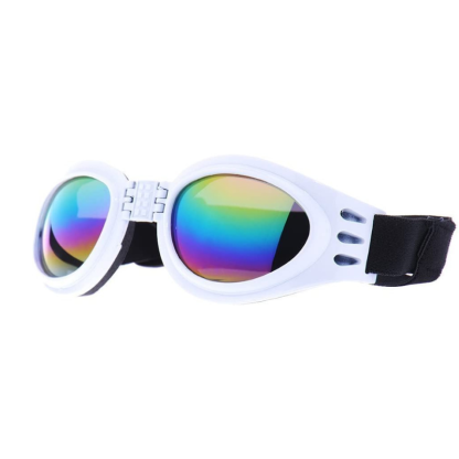 Dog Goggles Eye Wear Protection Waterproof Pet Sunglasses for Dogs About Over 15 lbs (Pink)-Paw Print Pad