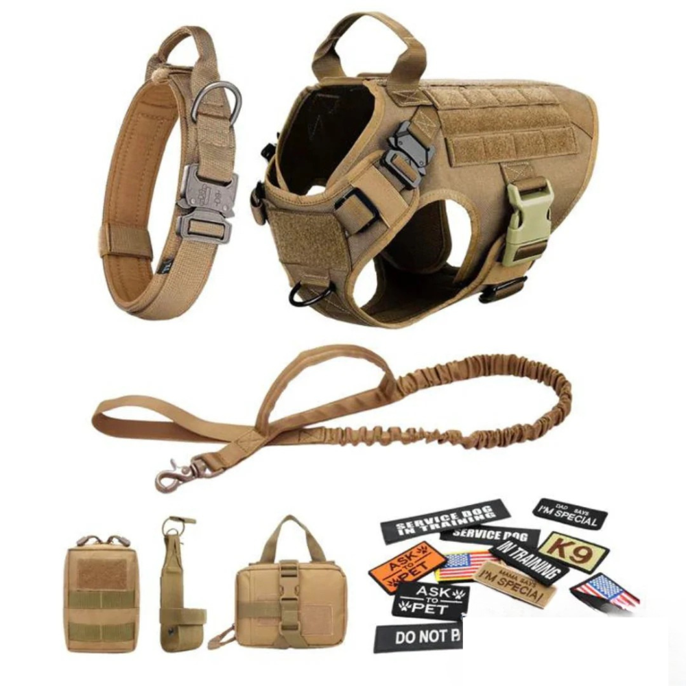 Tactical Training Dog Harness-Paw Print Pad