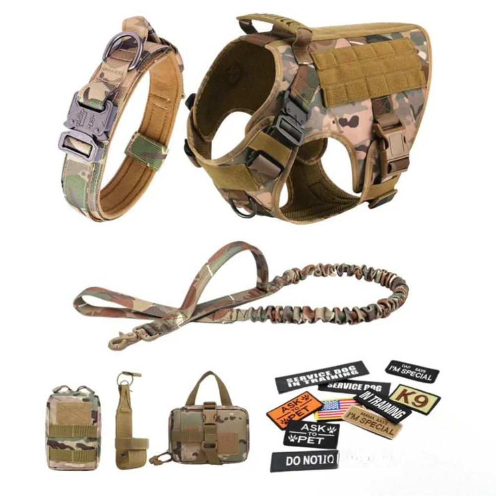 Tactical Training Dog Harness-Paw Print Pad