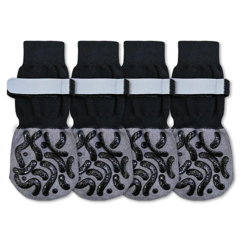 Pack Of 4 Non Slip Pet Socks With Strong Grip Sole For Indoor Use