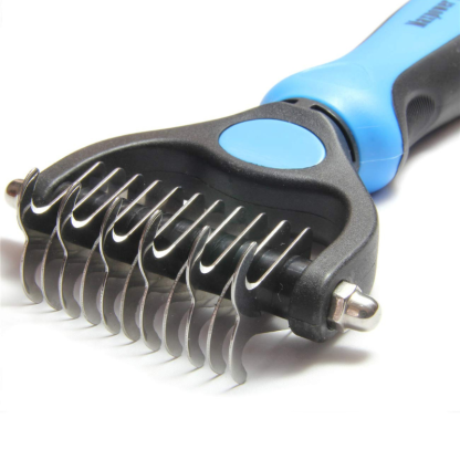Double Sided Pet Grooming Brush-Paw Print Pad