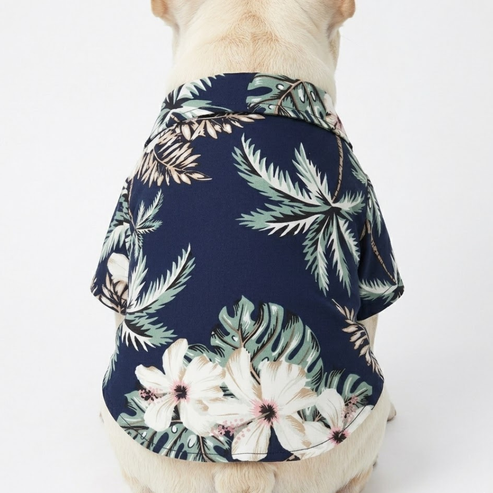 Lightweight Hawaiian Style Hooded Shirt For Small Pets