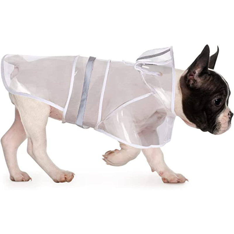 Dog Raincoat Hooded Slicker Poncho For Dogs and Puppies-Paw Print Pad