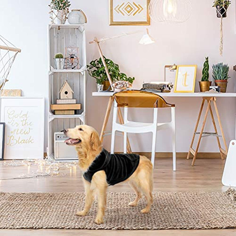 Pet Dog Clothes With Pocket, Polar Fleece Dog Hoodie Fall-Paw Print Pad