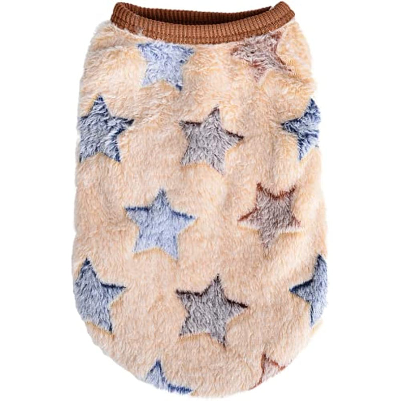 2 Pieces Small Dog Sweaters Fleece Cloth Warm Puppy Sweaters-Paw Print Pad