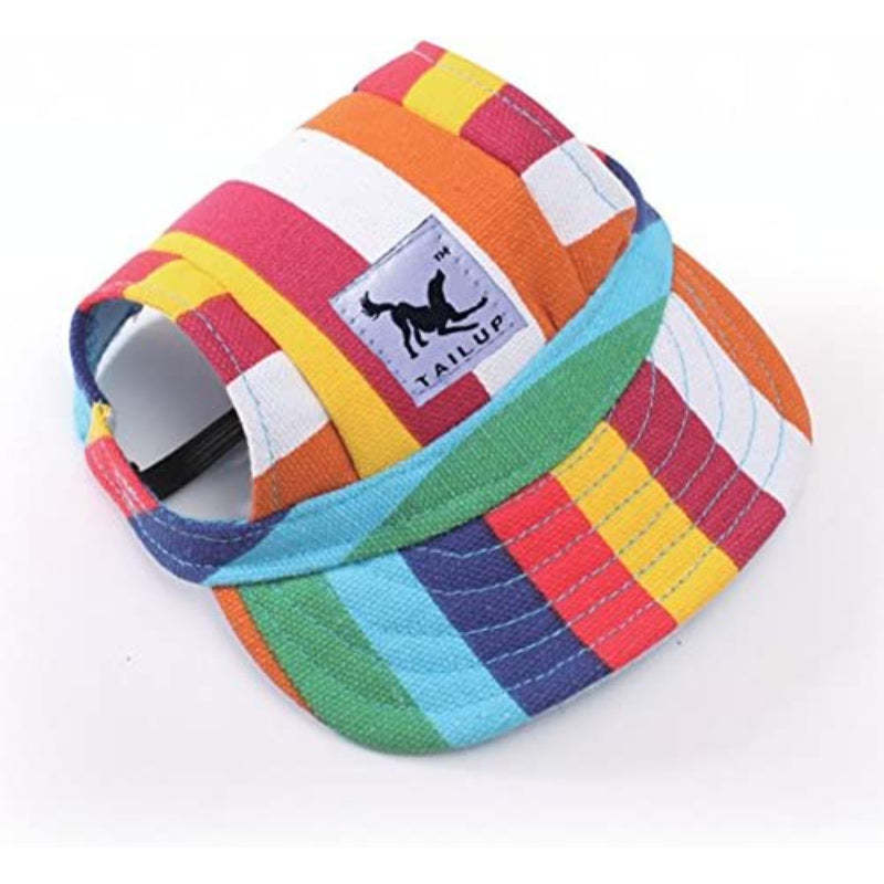 Baseball Caps Hats With Neck Strap Adjustable Comfortable Ear Holes For Small Medium And Large Dogs In Outdoor Sun Protection-Paw Print Pad