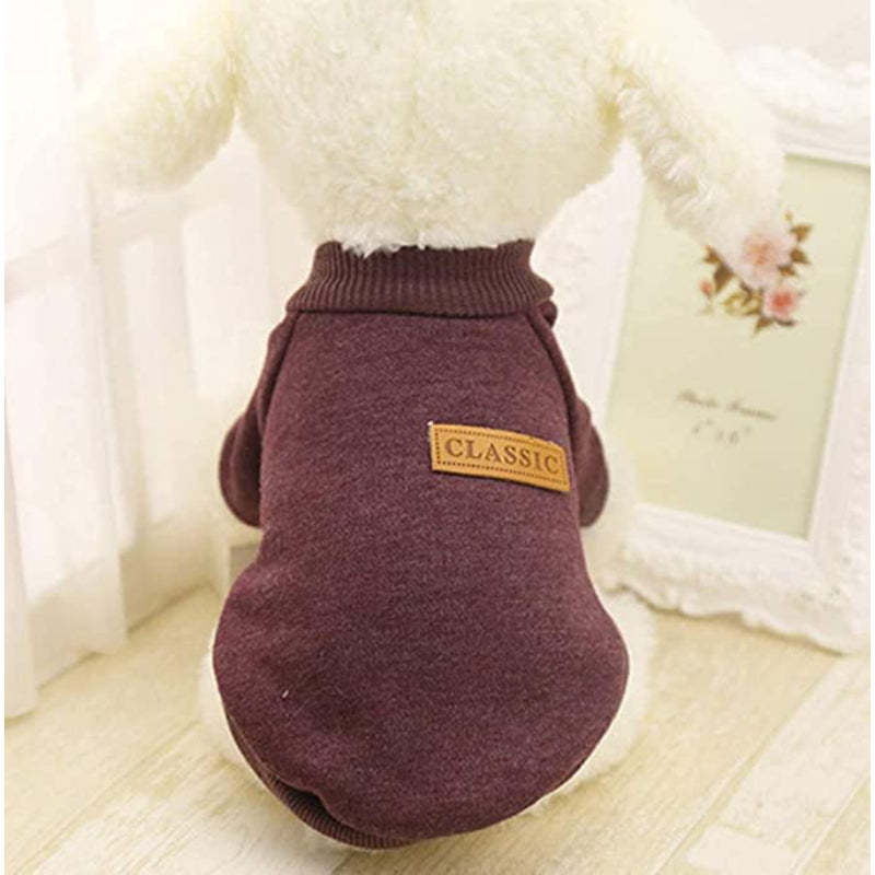 Pet Dog Classic Sweater Sweatshirt, Soft Fleece Coat-Paw Print Pad