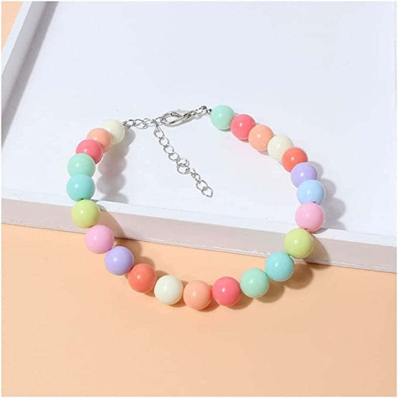 Gold Link Chain Punk Pearl Necklace For Dogs-Paw Print Pad