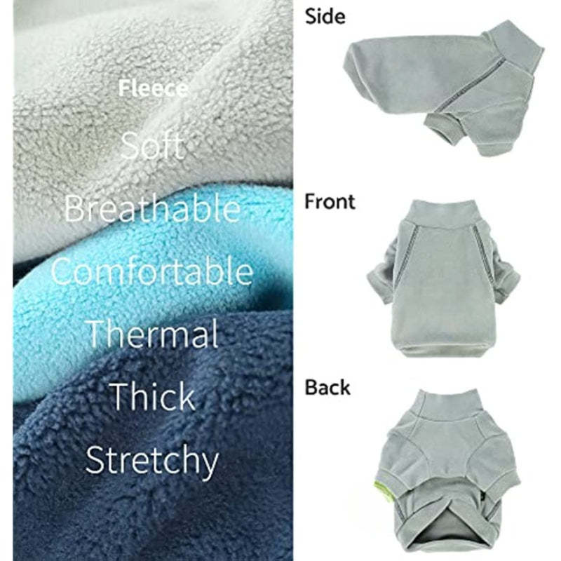 3 Pack Classic Fleece Dog Sweater Classic  Pet Pullover Jumper-Paw Print Pad