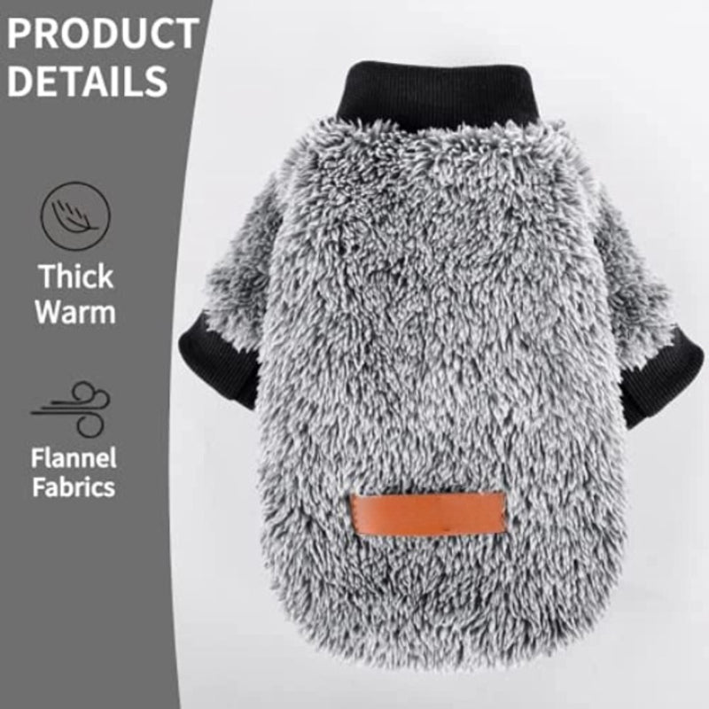 Pet Dog Clothes Dog Sweater Soft Thickening Warm Pup Dogs Shirt Winter Puppy Sweater-Paw Print Pad