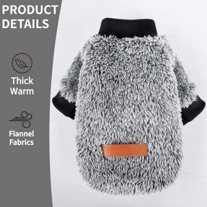 Pet Dog Clothes Dog Sweater Soft Thickening Warm Pup Dogs Shirt Winter Puppy Sweater-Paw Print Pad