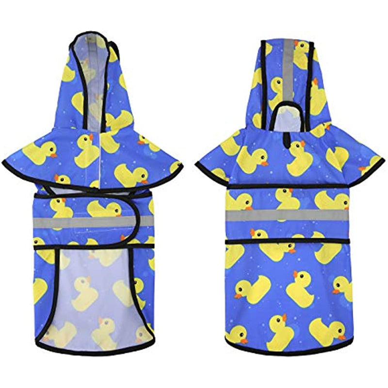 Dog Raincoat Hooded Slicker Poncho For Dogs and Puppies-Paw Print Pad
