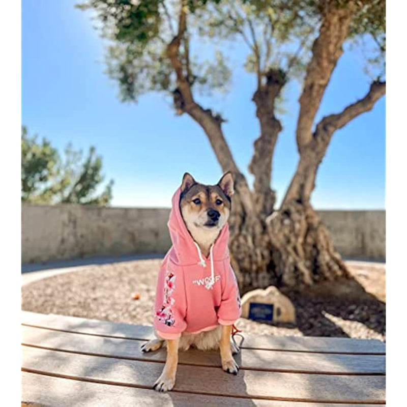 Woof Dog Hoodie, Designer Hoodies Art Collection Dog Sweatshirts-Paw Print Pad