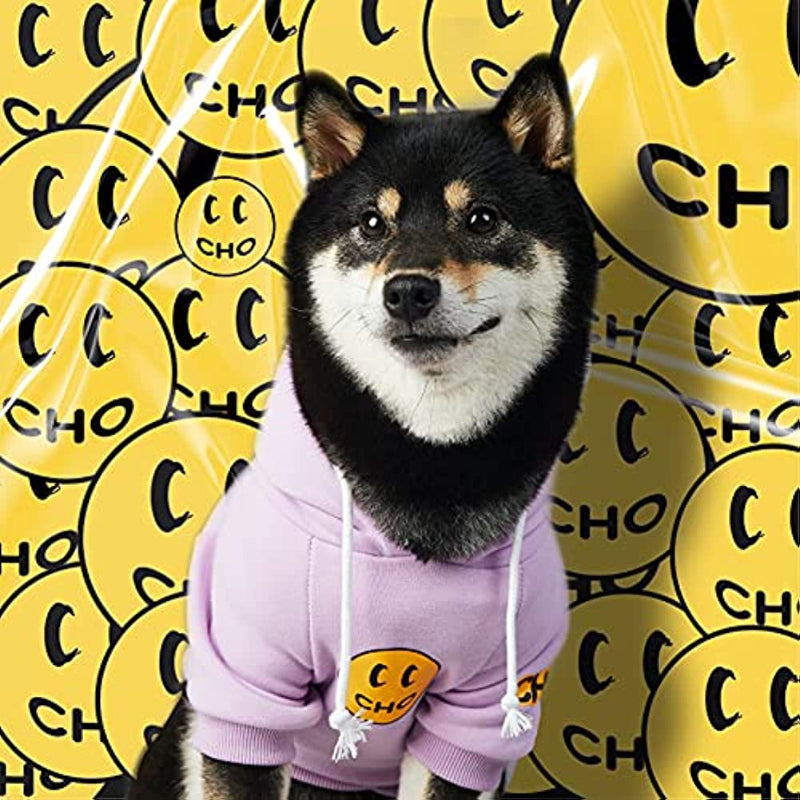 Smiley Dog Hoodie Dog Clothes Smiley Face Sweater Cotton Sweatshirt Fashion Outfit For Dogs Cats Puppy-Paw Print Pad
