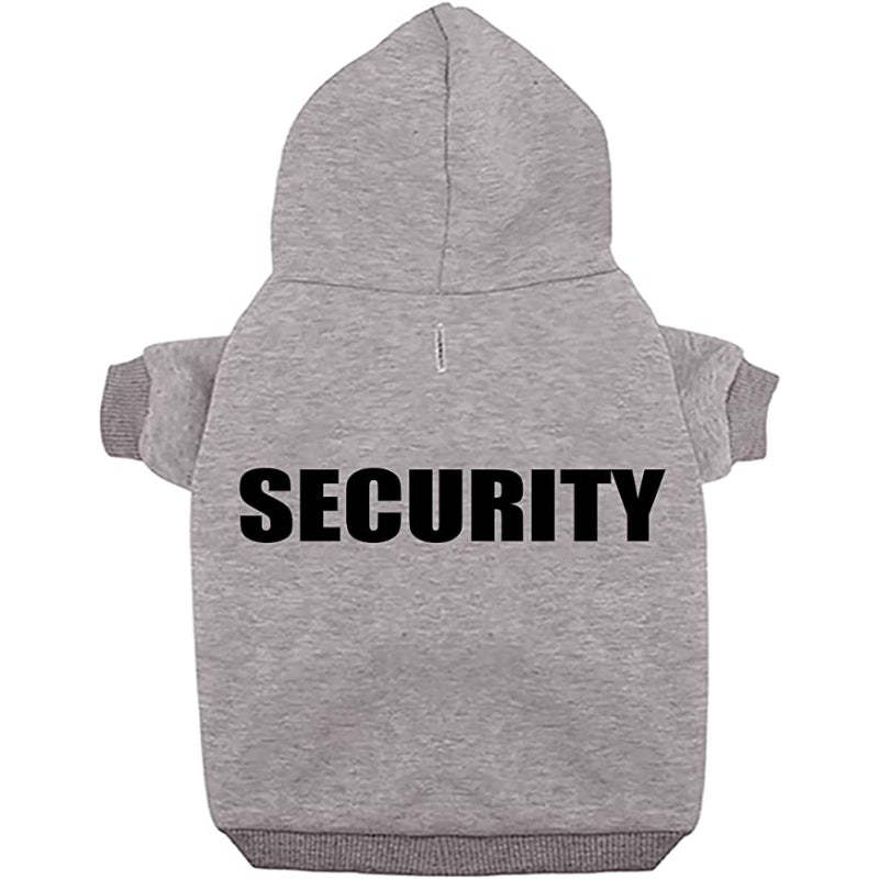 Security Dog Hoodies Dog Clothes Apparel Winter Sweatshirt Warm Sweater Cotton Jacket Coat Hoodie For Small Dog Medium Large Dog Cat-Paw Print Pad