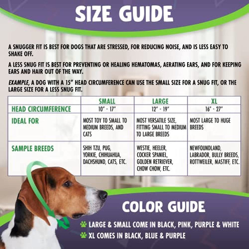 The Original Happy Hoodie For Dogs & Cats 2 Pack (1 Small, 1 Large) - The Grooming & Force Drying Miracle Tool For Relief & Calming Dogs-Paw Print Pad