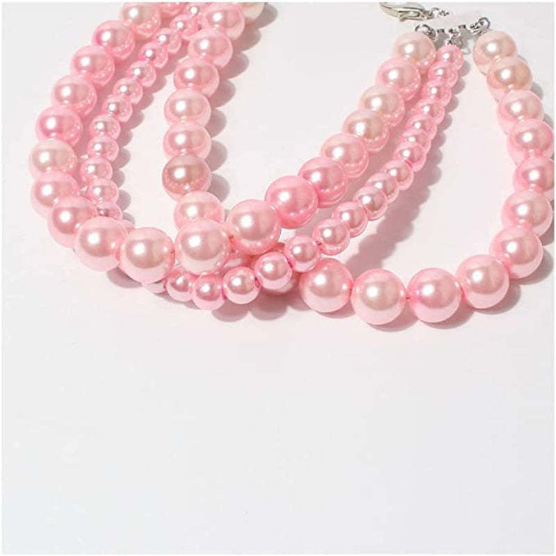 Gold Link Chain Punk Pearl Necklace For Dogs-Paw Print Pad