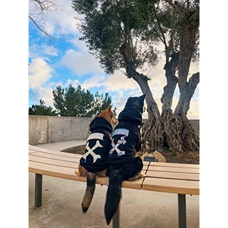 Woof Dog Hoodie, Hoodies For Small Medium Large Breeds,-Paw Print Pad