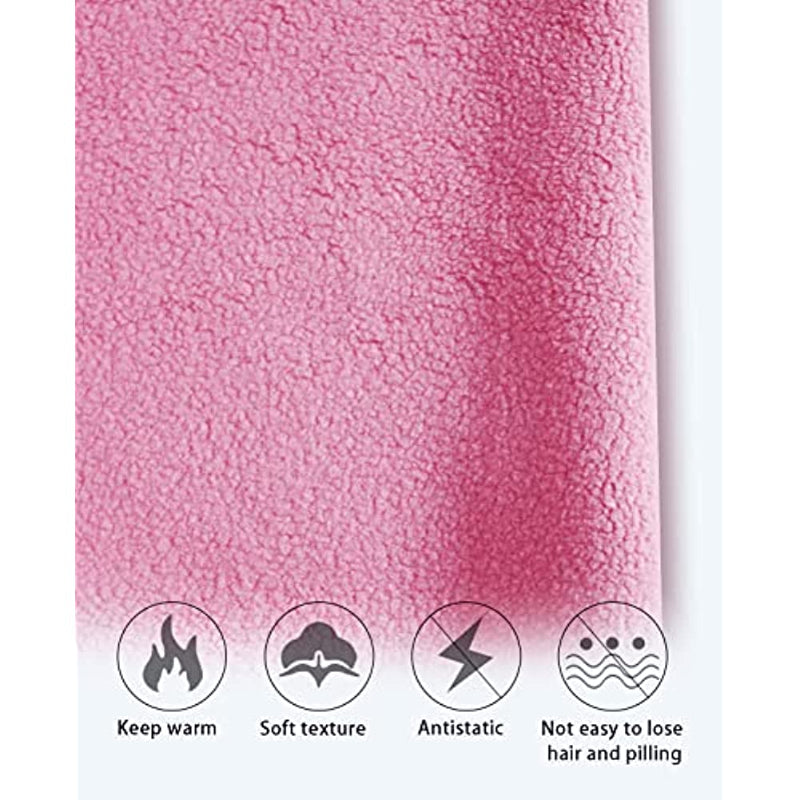 Basic Dog Hoodie Sweatshirts, Pet Clothes Hoodies Sweater With Hat & Leash Hole, Soft Cotton Outfit Coat For Small Medium Large Dogs Pink-Paw Print Pad