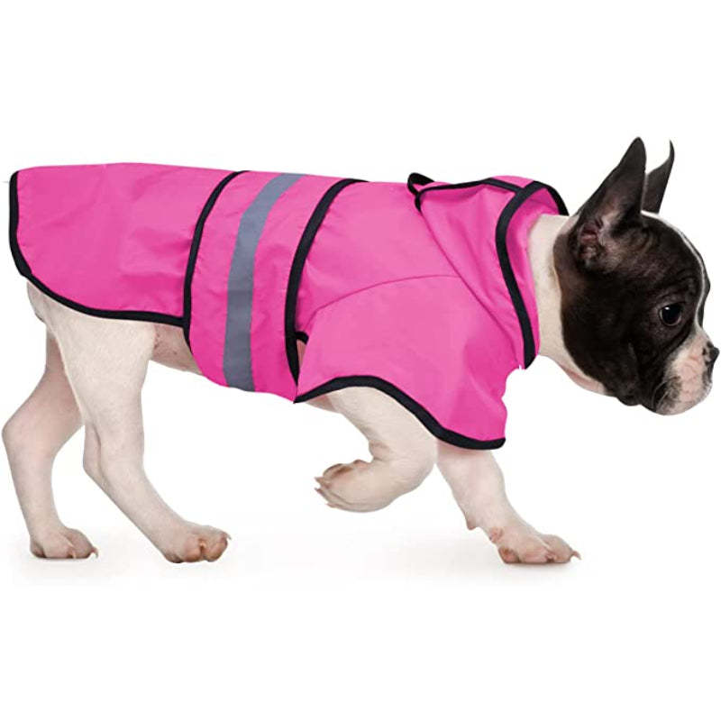 Dog Raincoat Hooded Slicker Poncho For Dogs and Puppies-Paw Print Pad