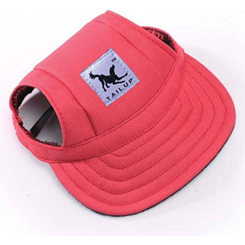 Baseball Caps Hats With Neck Strap Adjustable Comfortable Ear Holes For Small Medium And Large Dogs In Outdoor Sun Protection-Paw Print Pad