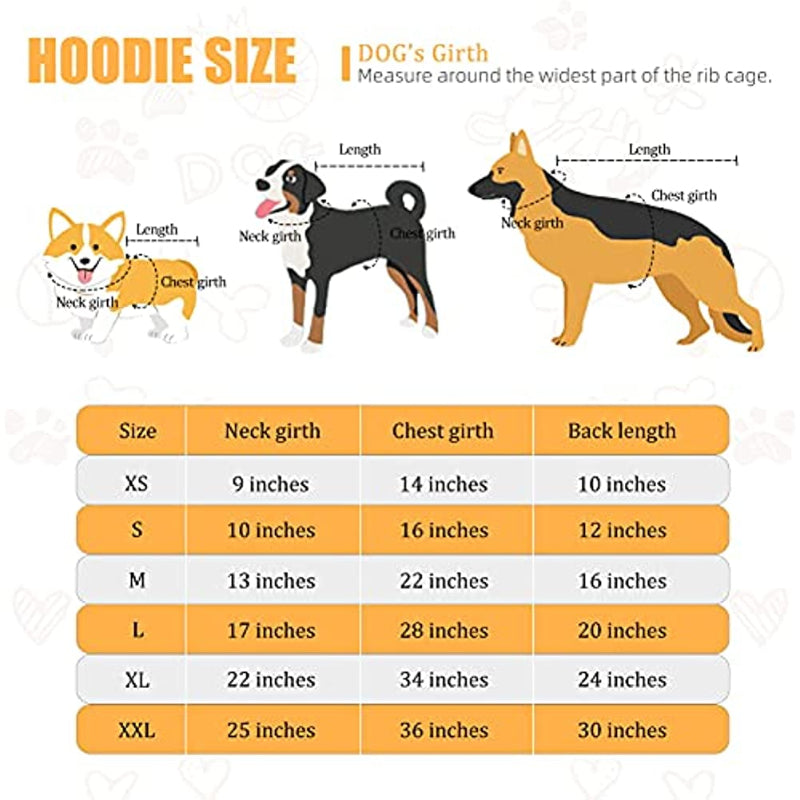 Dog Hoodie Security Dog Sweater Soft Brushed Fleece Dog Clothes Dog Hoodie Sweatshirt With Pocket Dog Sweaters For Large Dogs-Paw Print Pad