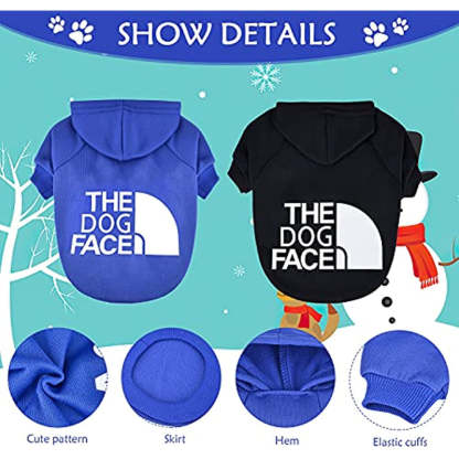 Dog Sweatshirt Hoodie 2 Pack Pet Puppy Sweaters For Small Dogs Girl Boy Chihuahua Doggie Clothes Outfit Apparel Cats Clothing Coats-Paw Print Pad