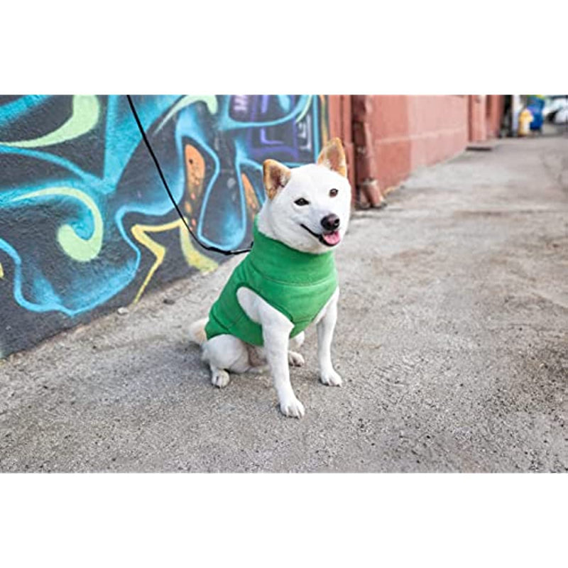 Half Zip Up Fleece Vest Dog Sweater-Paw Print Pad