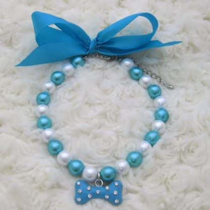 Fancy Diamond Dog Necklace Jewelry-Paw Print Pad