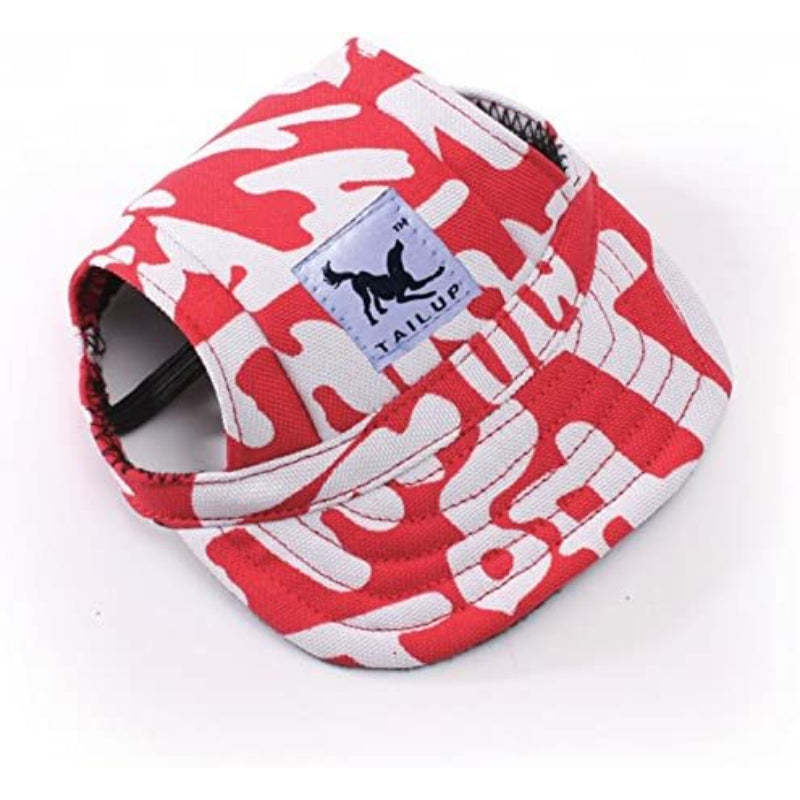 Baseball Caps Hats With Neck Strap Adjustable Comfortable Ear Holes For Small Medium And Large Dogs In Outdoor Sun Protection-Paw Print Pad