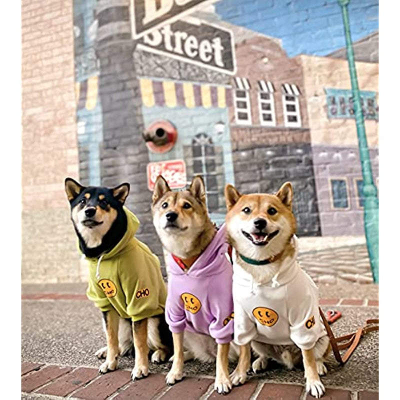 Smiley Dog Hoodie Dog Clothes Smiley Face Sweater Cotton Sweatshirt Fashion Outfit For Dogs Cats Puppy-Paw Print Pad