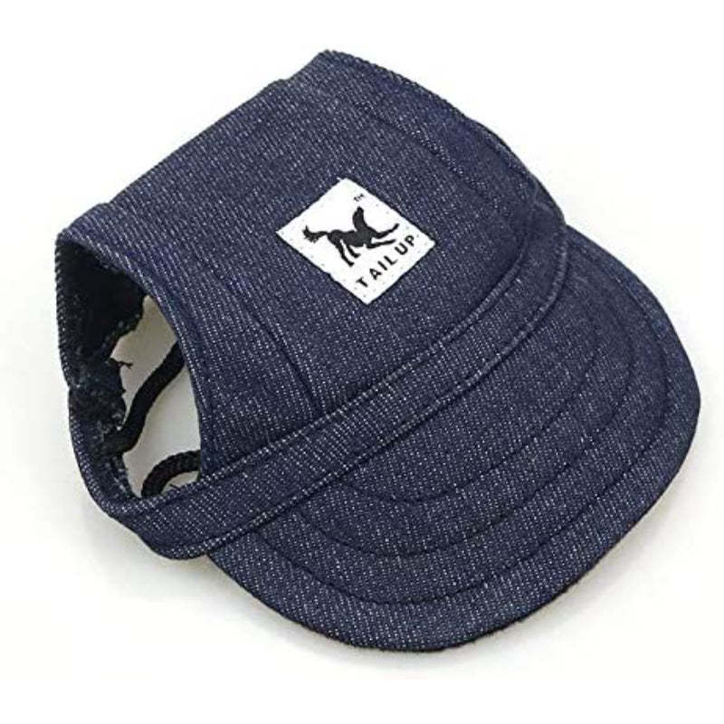Baseball Caps Hats With Neck Strap Adjustable Comfortable Ear Holes For Small Medium And Large Dogs In Outdoor Sun Protection-Paw Print Pad