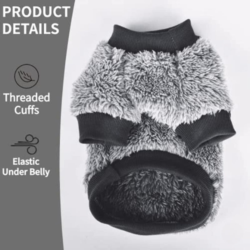 Pet Dog Clothes Dog Sweater Soft Thickening Warm Pup Dogs Shirt Winter Puppy Sweater-Paw Print Pad