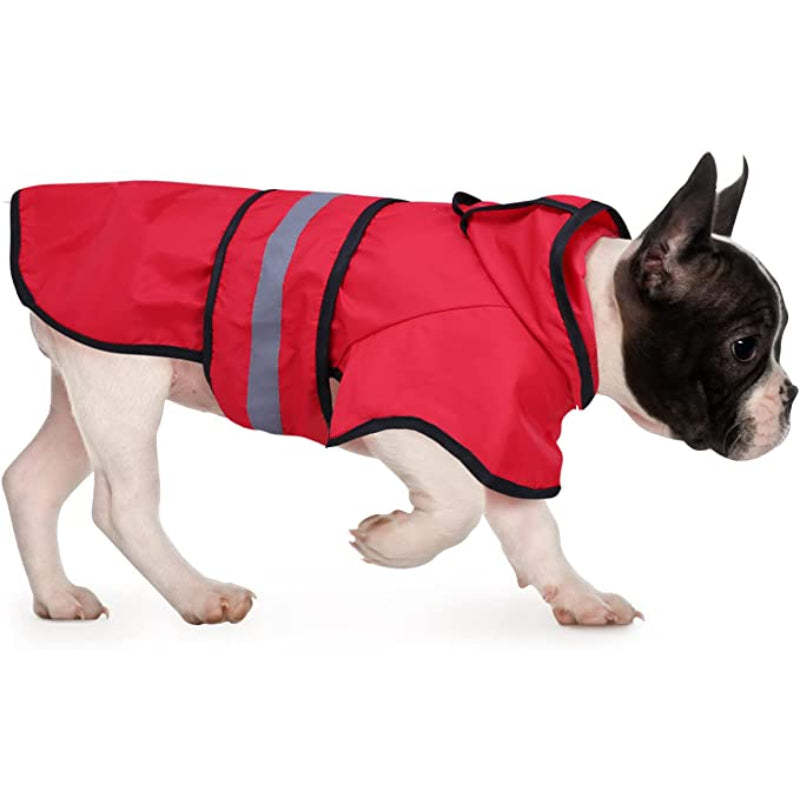 Raincoat Hooded Slicker Poncho For Dogs And Puppies-Paw Print Pad